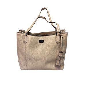 Lauren Ralph Lauren Tan Leather Carry All Hobo  Shoulder Bag